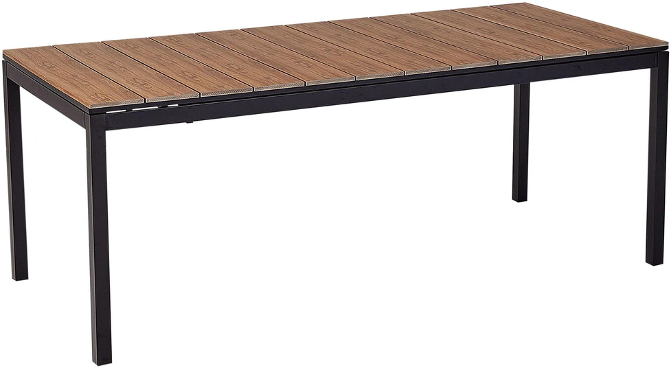 Beliani Išskleidžiamas sodo stalas TOFANE 198/248 cm 90 cm rudas