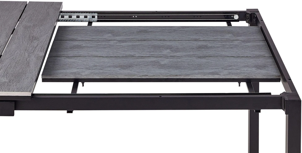 Beliani Išskleidžiamas sodo stalas TOFANE 198/248 cm 90 cm pilkas