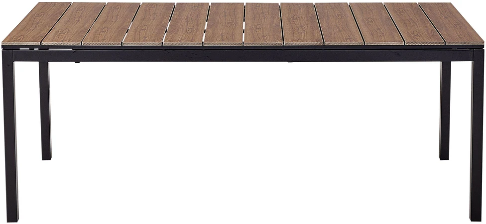 Beliani Išskleidžiamas sodo stalas TOFANE 198/248 cm 90 cm rudas