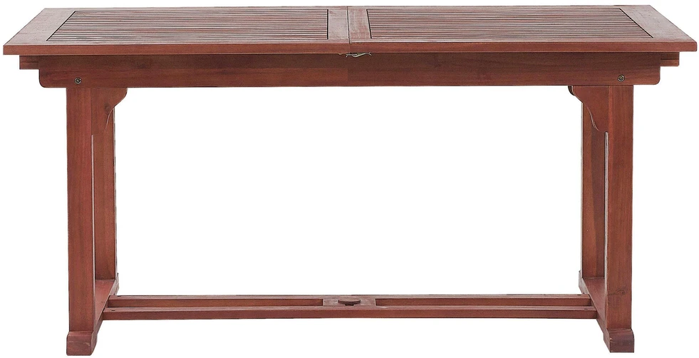 Beliani Išskleidžiamas sodo stalas TOSCANA 160/220 cm 90 cm Akacijos mediena Tamsiai rudas
