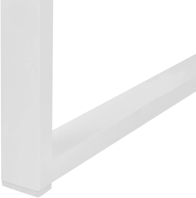 Beliani Išskleidžiamas sodo stalas VALCANETTO 180/240 cm 90 cm metalinis baltas