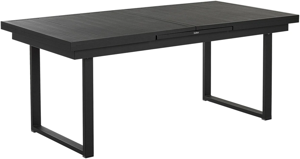 Beliani Išskleidžiamas sodo stalas VALCANETTO 180/240 cm 90 cm metalinis juodas