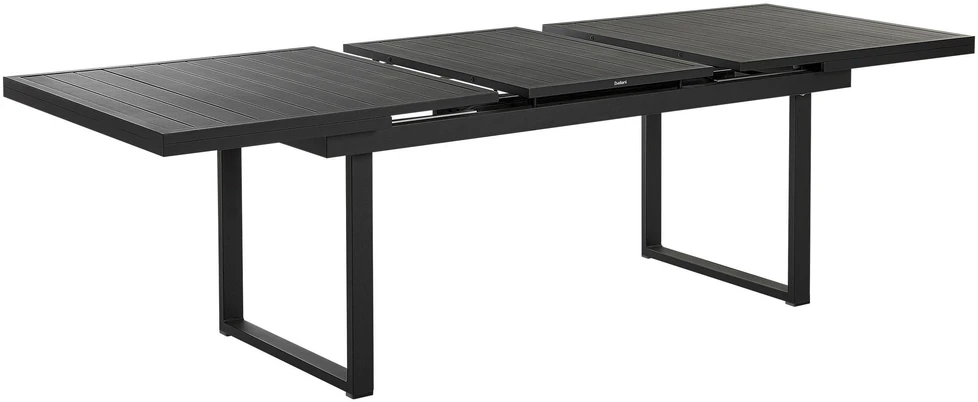 Beliani Išskleidžiamas sodo stalas VALCANETTO 180/240 cm 90 cm metalinis juodas
