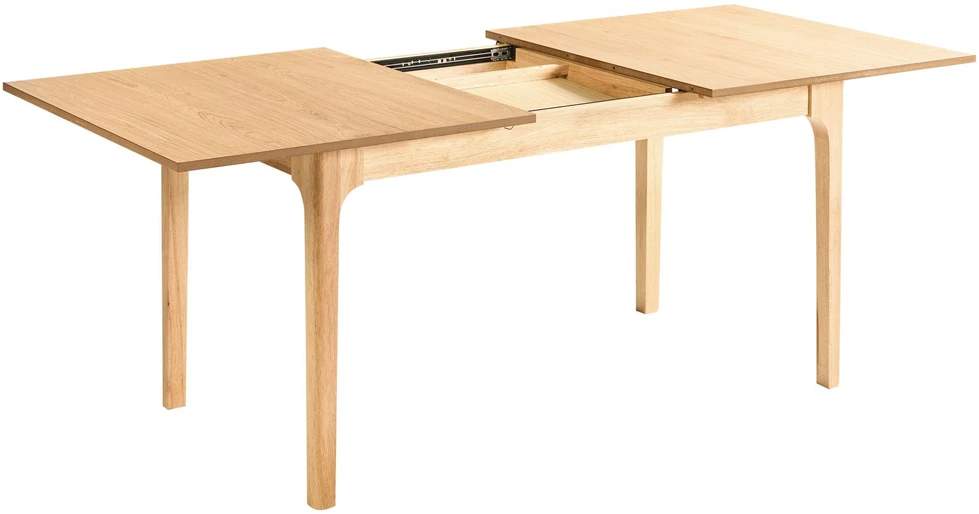 Beliani Išskleidžiamas valgomojo stalas DELMAS Šviesus uosio atspalvis 160/200 cm 90 cm