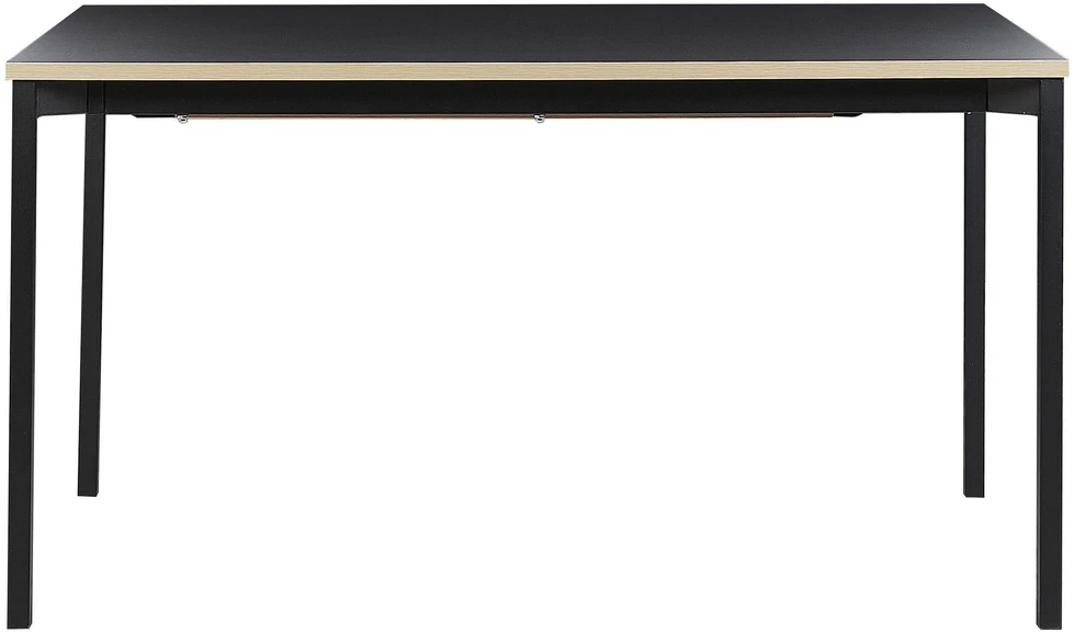 Beliani Išskleidžiamas valgomojo stalas AVIS juodas 140/190 cm 90 cm