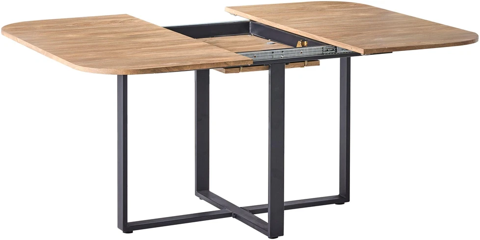 Beliani Išskleidžiamas valgomojo stalas COOPER, rudas, 120/160 cm