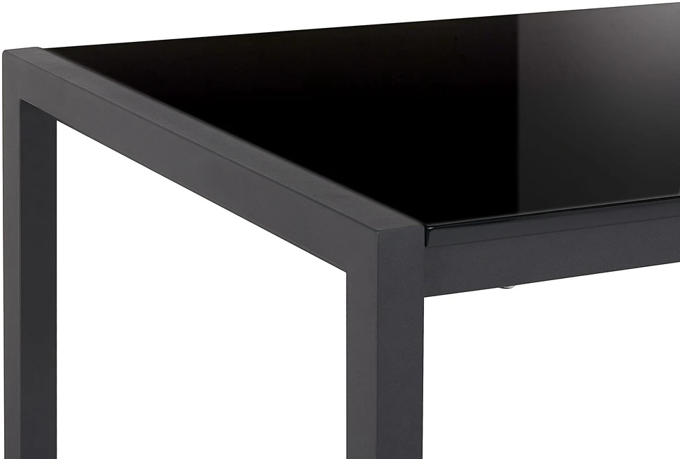 Beliani Išskleidžiamas valgomojo stalas GRANADA Juodas 120/160 cm 80 cm