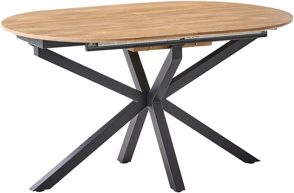 Beliani Išskleidžiamas valgomojo stalas MACQUARIE rudas 140/180 cm 90 cm