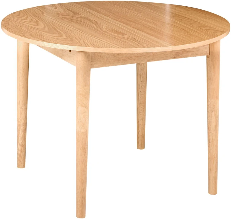 Beliani Išskleidžiamas valgomojo stalas ECHO, šviesus ąžuolas, 107/137 cm, 107 cm