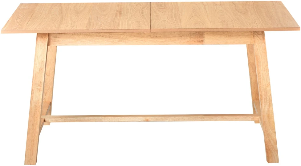 Beliani Išskleidžiamas valgomojo stalas BARNES, šviesus uosio atspalvis, 160/200 cm, 90 cm
