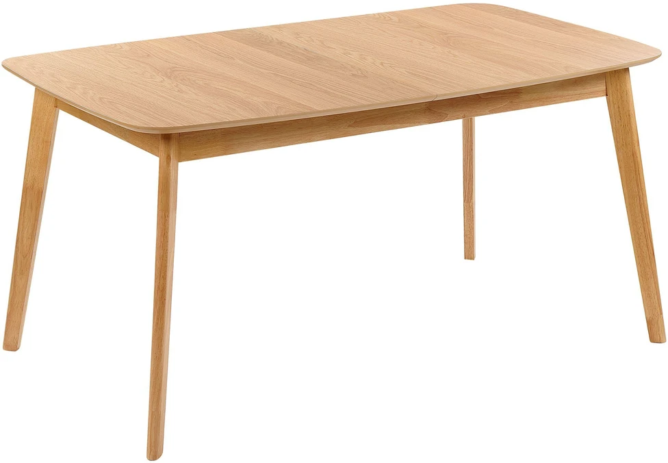 Beliani Išskleidžiamas valgomojo stalas MADOX šviesaus ąžuolo spalvos 150/190 cm 90 cm