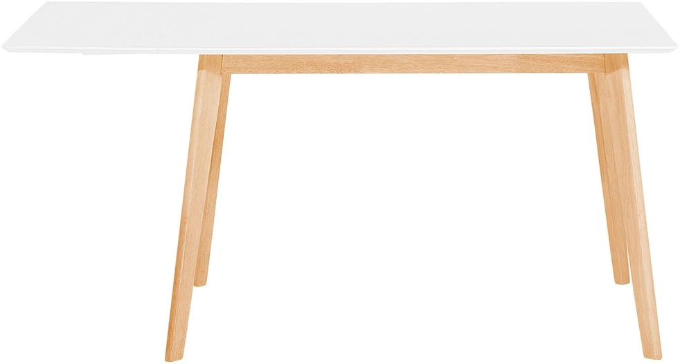 Beliani Išskleidžiamas valgomojo stalas MEDIO, baltas, 120/155 × 80 cm