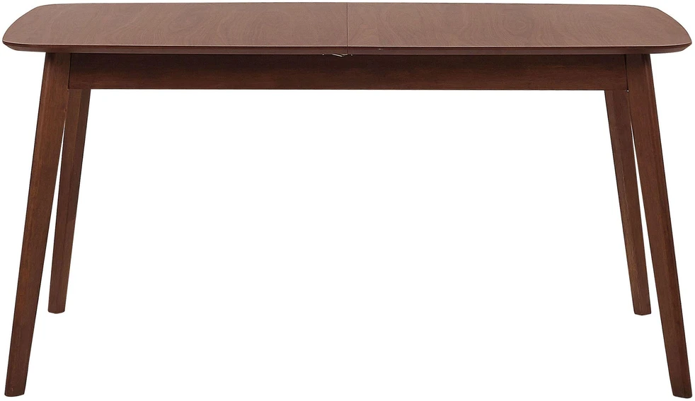 Beliani Išskleidžiamas valgomojo stalas MADOX tamsaus riešutmedžio spalvos, 120/150 cm, 75 cm
