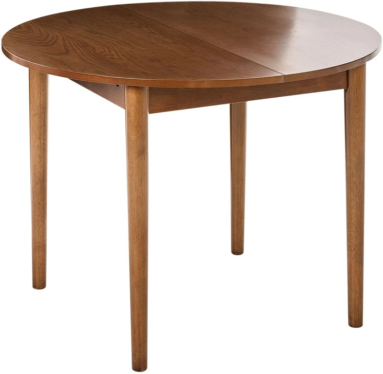 Beliani Išskleidžiamas valgomojo stalas ECHO, tamsus ąžuolas, 107/137 cm, 107 cm