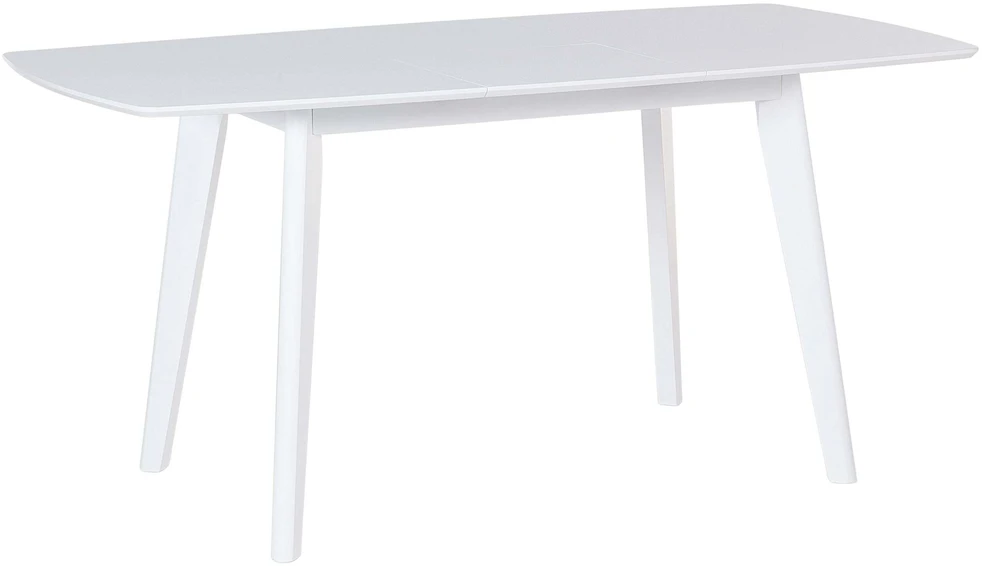Beliani Išskleidžiamas valgomojo stalas SANFORD baltas 120/160 cm 80 cm