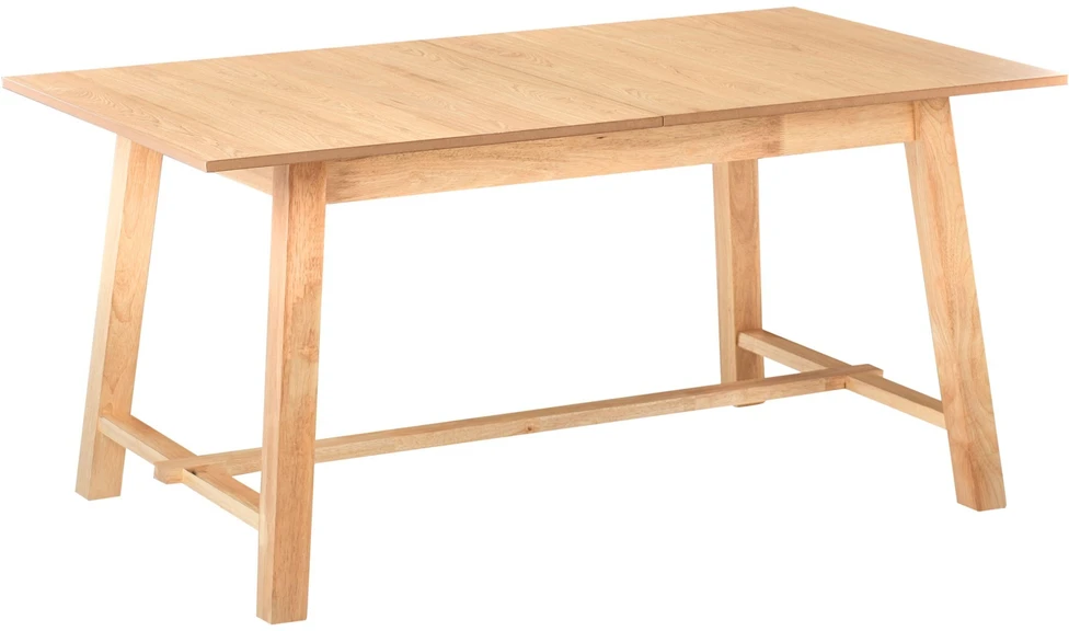 Beliani Išskleidžiamas valgomojo stalas BARNES, šviesus uosio atspalvis, 160/200 cm, 90 cm