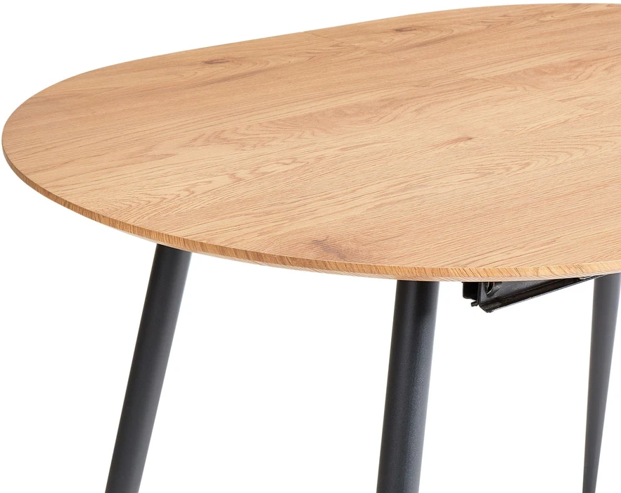 Beliani Išskleidžiamas valgomojo stalas CLAVET šviesiai rudas 120/160 cm 80 cm