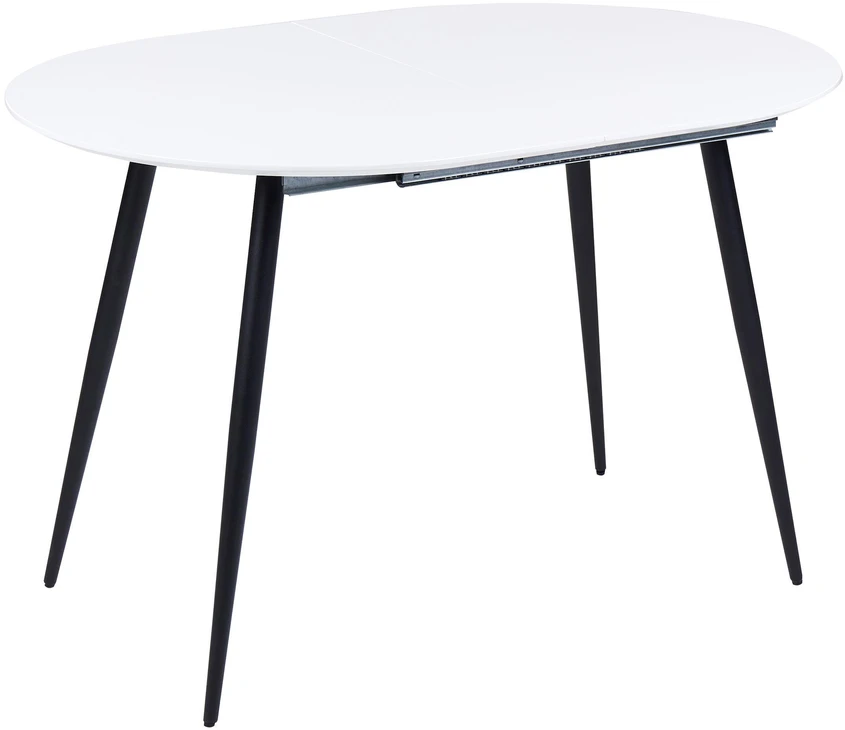 Beliani Išskleidžiamas valgomojo stalas STAVERTON baltas 120/160 cm 80 cm