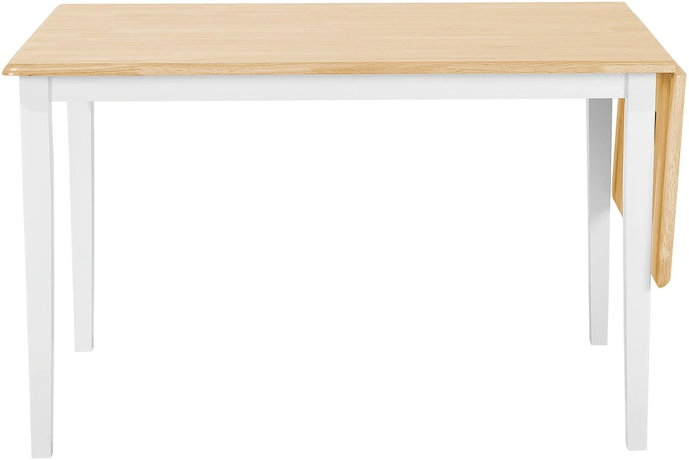 Beliani Išskleidžiamas valgomojo stalas LOUISIANA šviesiai rudas 120/160 cm 75 cm Medis