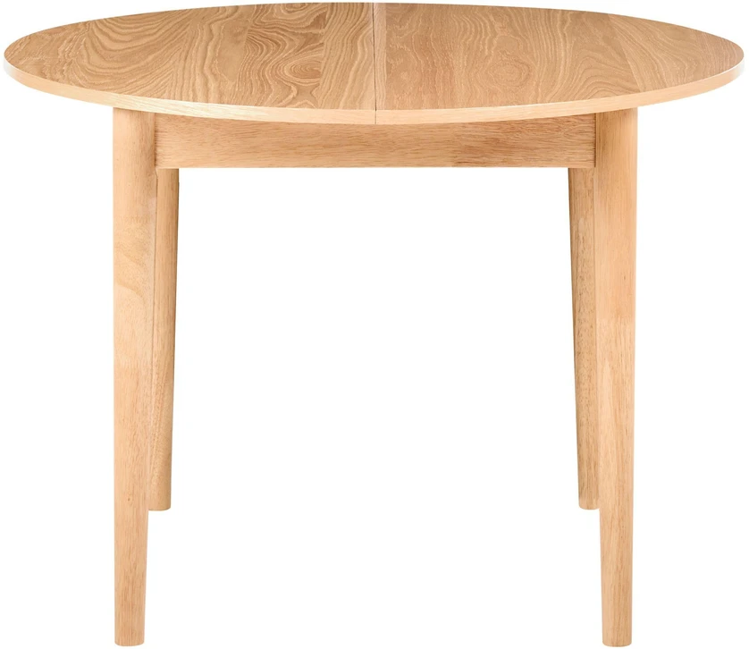 Beliani Išskleidžiamas valgomojo stalas ECHO, šviesus ąžuolas, 107/137 cm, 107 cm