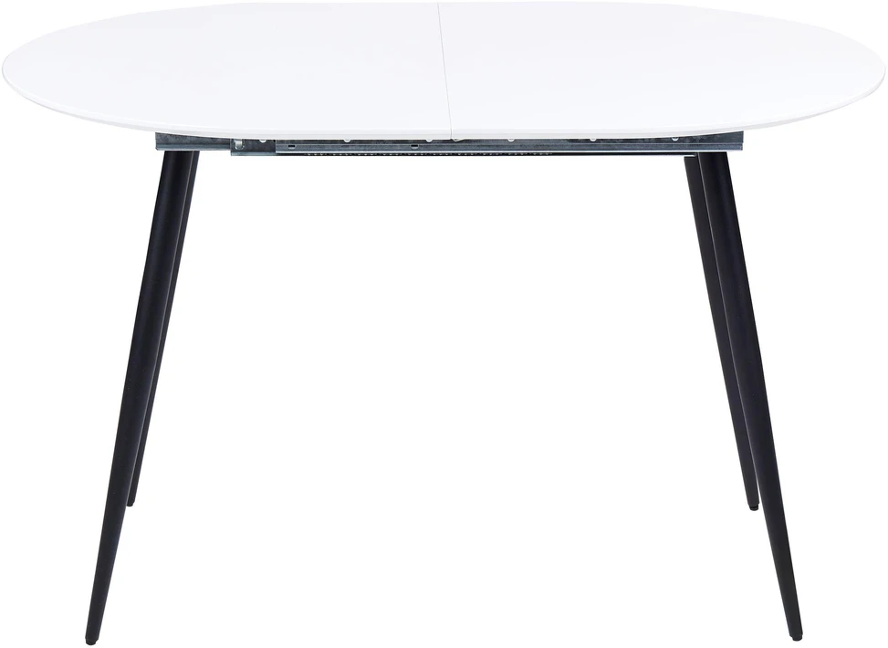 Beliani Išskleidžiamas valgomojo stalas STAVERTON baltas 120/160 cm 80 cm