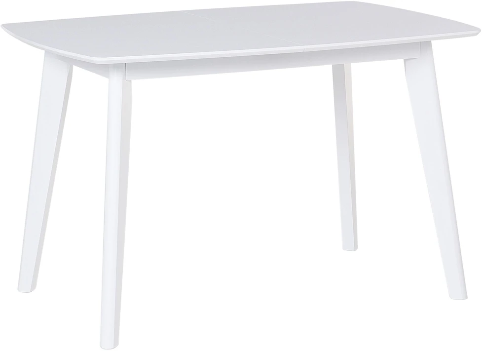 Beliani Išskleidžiamas valgomojo stalas SANFORD baltas 120/160 cm 80 cm