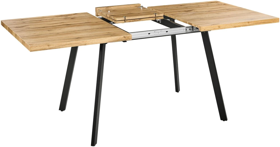 Beliani Išskleidžiamas valgomojo stalas HARLOW, rudas, 140/180 × 90 cm