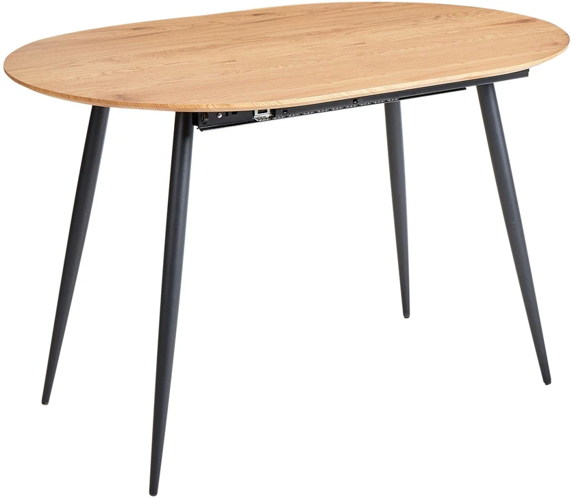 Beliani Išskleidžiamas valgomojo stalas CLAVET šviesiai rudas 120/160 cm 80 cm