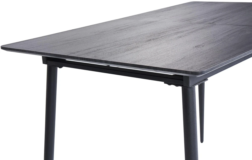 Beliani Išskleidžiamas valgomojo stalas GELANDA pilkas 120/160 cm 80 cm