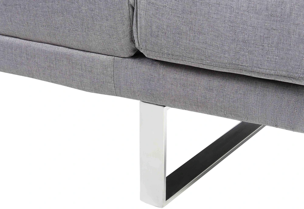 Beliani Ištiessama dvivietė sofa YORK šviesiai pilka