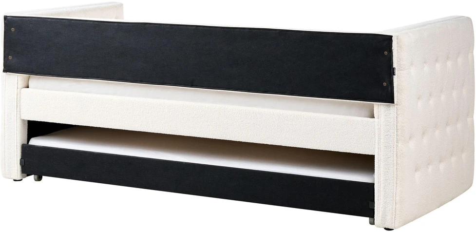 Beliani Ištraukiama lova GASSIN 90 x 200 cm, balta