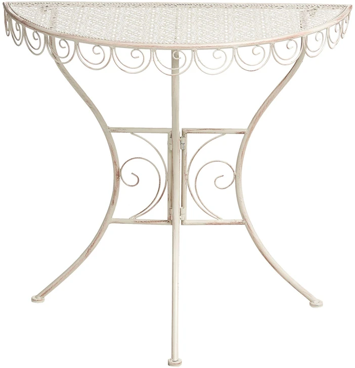 Beliani JUINA bistro staliukas 80 × 36 cm, metalinis, šviesiai smėlio spalvos