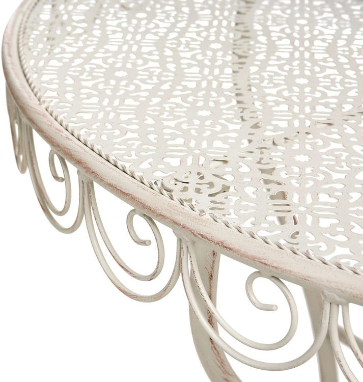 Beliani JUINA bistro staliukas 80 × 36 cm, metalinis, šviesiai smėlio spalvos