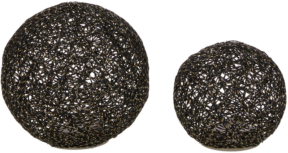 Beliani Kalėdinė dekoracija BOLMEN 15/20 cm juoda