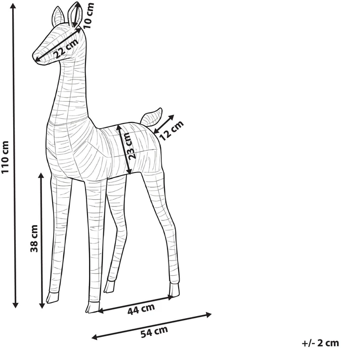 Beliani Kalėdinė LED dekoracija AKUREYRI Elnias 110 cm Auksas