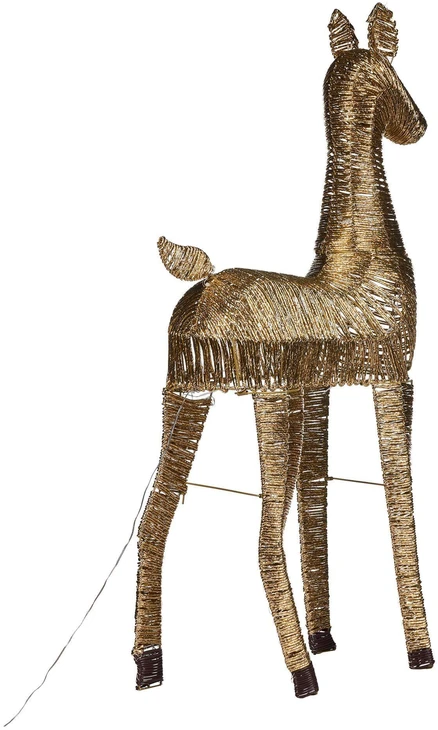 Beliani Kalėdinė LED dekoracija AKUREYRI Elnias 110 cm Auksas