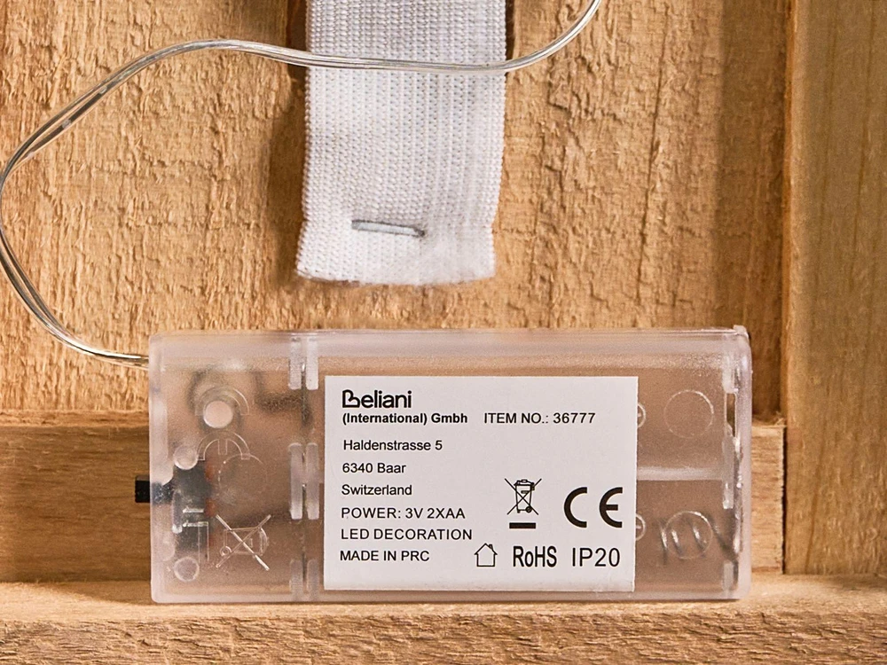 Beliani Kalėdinė LED dekoracija LENTIRA žibintas 80 cm šviesiai rudas