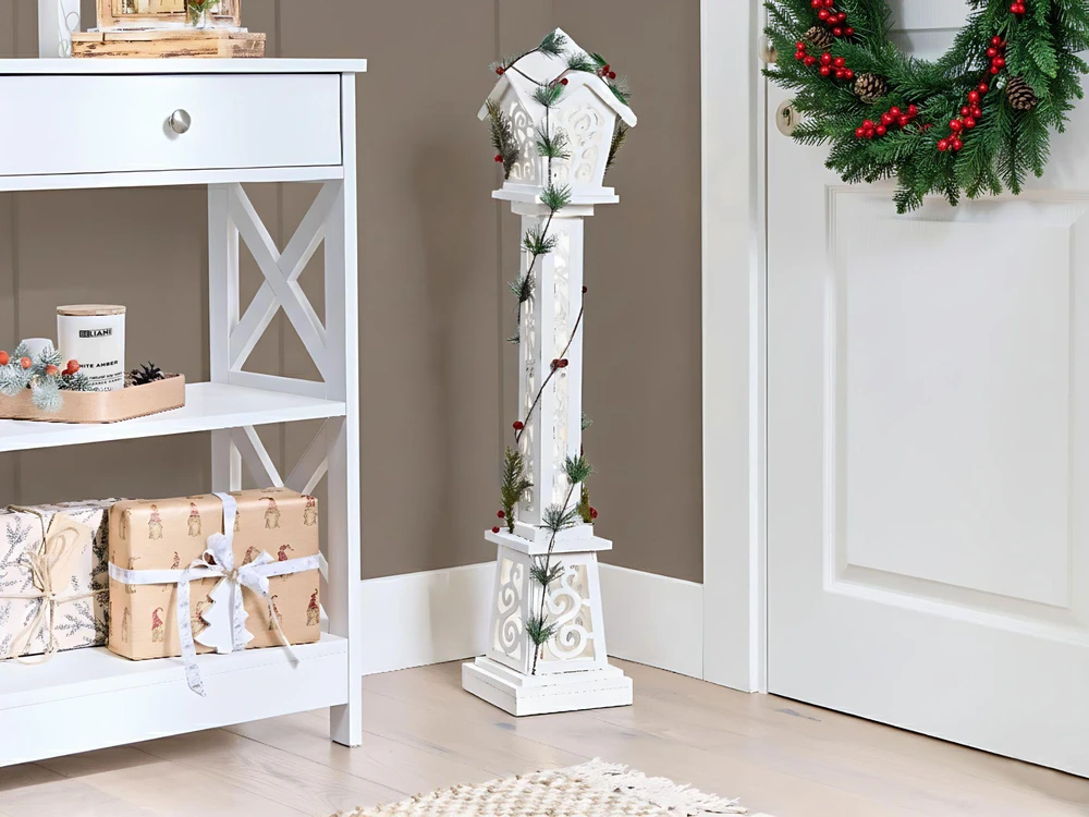 Beliani Kalėdinė LED dekoracija LUMMENE žibintas 80 cm baltas