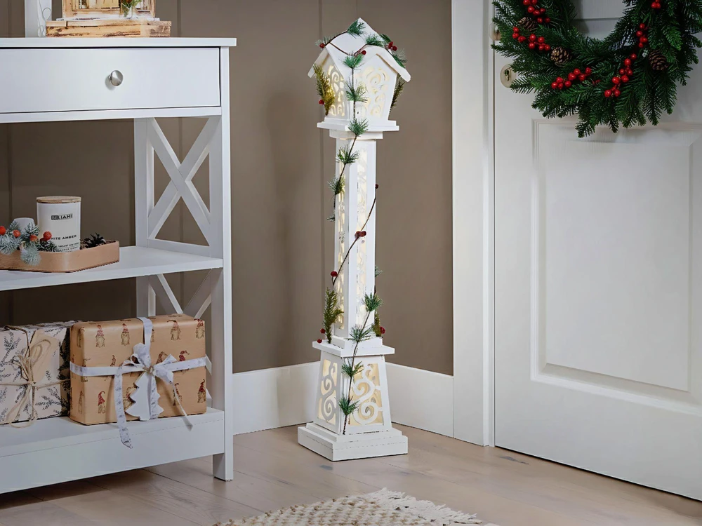 Beliani Kalėdinė LED dekoracija LUMMENE žibintas 80 cm baltas