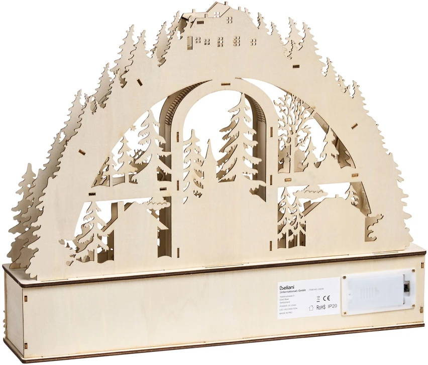 Beliani Kalėdinė LED dekoracija NORSJO 36 cm šviesiai ruda