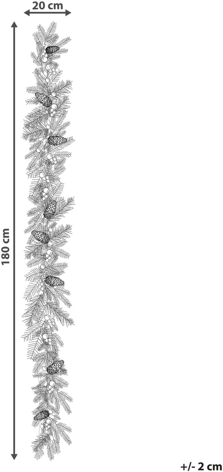 Beliani Kalėdinė LED girlianda TENALA 180 cm Žalia