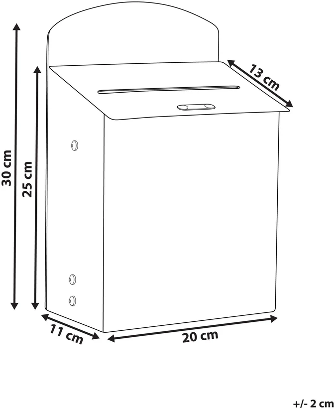 Beliani Kalėdinė pašto dėžutė FORSSA 30 cm, raudona