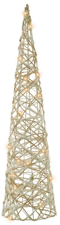 Beliani Kalėdinių dekoracijų rinkinys TUELSO Eglutė 60/80/100 cm, baltos / auksinės spalvos