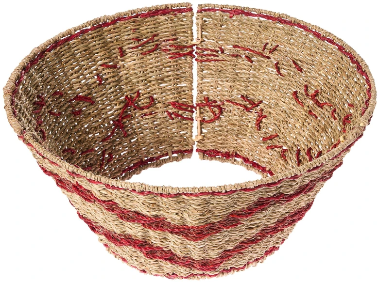 Beliani Kalėdų eglutės stovas HIVER jūržolės Raudona 51 cm