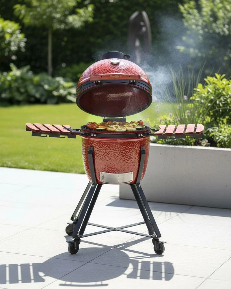 Beliani KAMADO anglinė kepsninė keramikinė raudona
