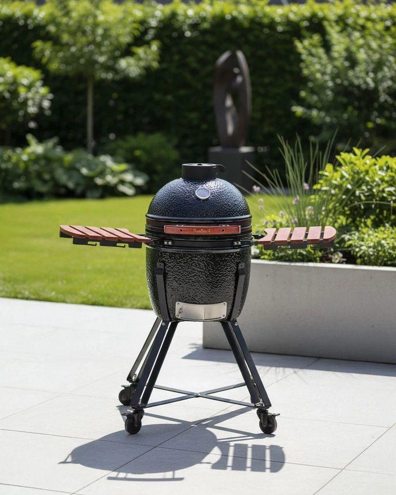 Beliani KAMADO anglinė kepsninė keramikinė juoda