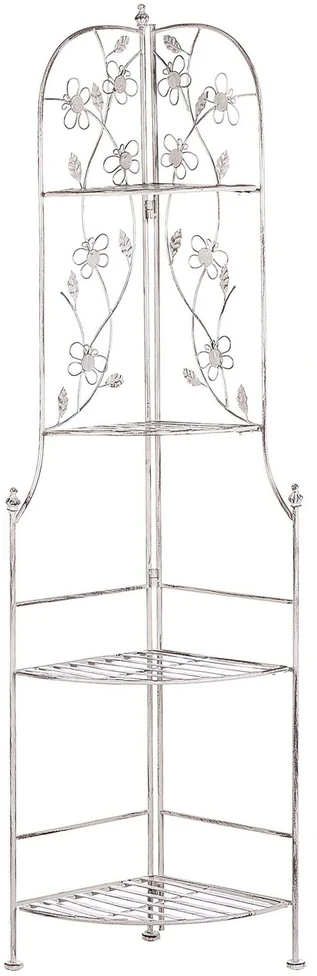 Beliani Kampinė lentyna BIELLA metalinė 158 cm 35 cm balta