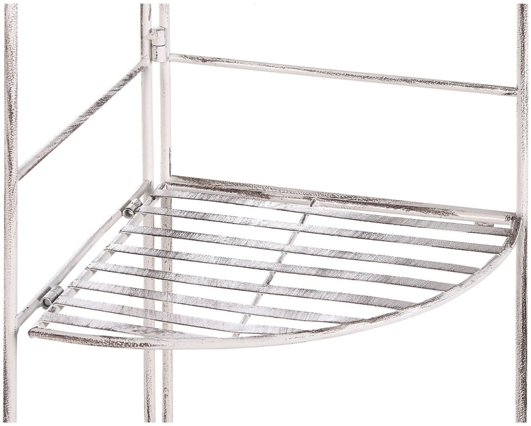 Beliani Kampinė lentyna BIELLA metalinė 158 cm 35 cm balta