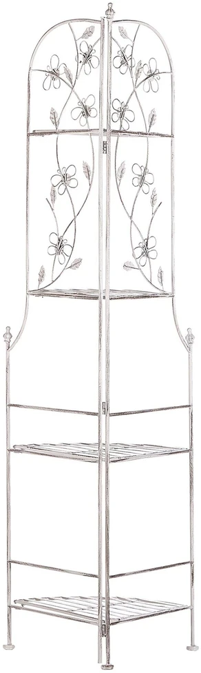 Beliani Kampinė lentyna BIELLA metalinė 158 cm 35 cm balta