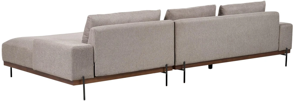Beliani Kampinė sofa 4 asmenims MARIFERD šviesiai ruda kairinė